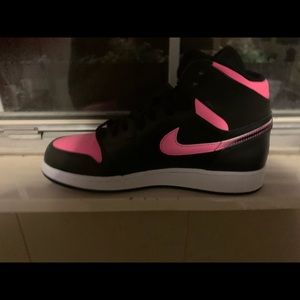 Womens pink and black US size 8 Jordan retro ones